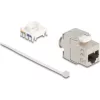 Delock Keystone modul, vékony / rövid RJ45 jack - LSA Cat.6A árnyékolt 180  szerszámmentes csatlakozó