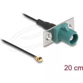   Delock Antennakábel FAKRA E-dugó - MHF  I-dugó 1,13 - 20 cm 2 előre lyukasztott lyukkal
