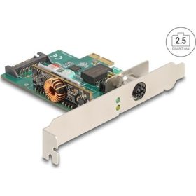   Delock 90760 2,5Gb/s PCIe x1 M12 hálózati adapter low profile (RTL8125B)