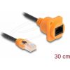 Delock D-Type RJ45 kábelcsatlakozó a jackhez Cat.5e UTP narancssárga / fekete 30 cm