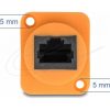 Delock D-Type RJ45 kábelcsatlakozó a jackhez Cat.5e UTP narancssárga / fekete 30 cm