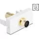 Delock Easy 45 Modul Mini-DIN 4 tűs anya-aljzat aranyozott fehér