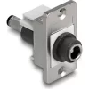 Delock panel tartó DC 5,5 x 2,1 mm-es anya DC 5,5 x 2,5 mm-es apa ezüst / fehér / fekete