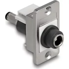   Delock panel tartó DC 5,5 x 2,1 mm-es anya DC 5,5 x 2,5 mm-es apa ezüst / fehér / fekete