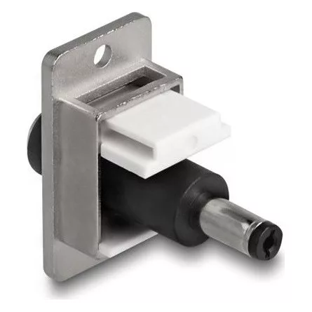 Delock Keystone DC 5,5 x 2,5 mm-es anya-DC 5,5 x 2,1 mm-es apa ezüst / fehér / fekete