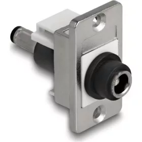   Delock panel tartó DC 5,5 x 2,5 mm-es anya DC 5,5 x 2,5 mm-es apa ezüst / fehér / fekete