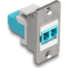   Delock panel tartó LC Duplex anya - LC Duplex anya ezüst / fehér / kék