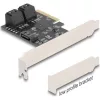 Delock 5 portos SATA vezérlő PCI Express x4 kártya - alacsony profilú formatényező