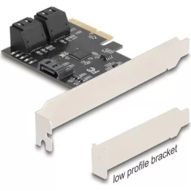   Delock 5 portos SATA vezérlő PCI Express x4 kártya - alacsony profilú formatényező