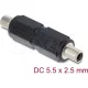 Delock DC Barrel Jack adapter DC 5,5 x 2,5 mm anya   anya csavarmenettel