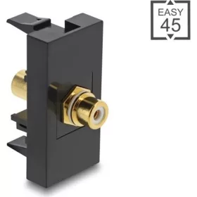   Delock Easy 45 modul RCA anya - RCA anya aranyozott fehér / fekete