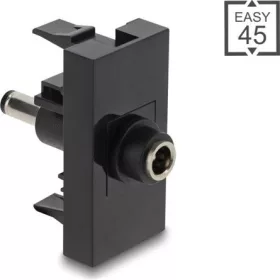   Delock Easy 45 modul DC 5.5 x 2.1 mm anya - DC 5.5 x 2.5 mm apa fekete