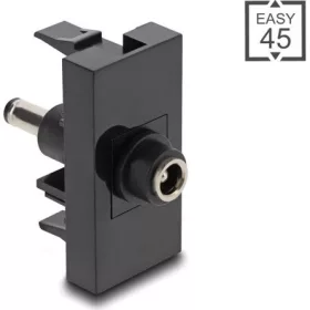   Delock Easy 45 modul DC 5.5 x 2.5 mm anya - DC 5.5 x 2.1 mm apa fekete