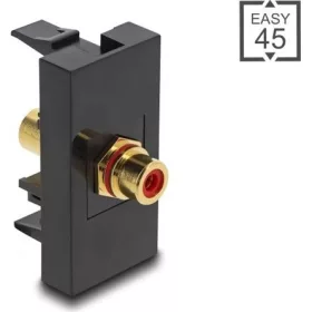   Delock Easy 45 modul RCA anya - RCA anya aranyozott piros / fekete