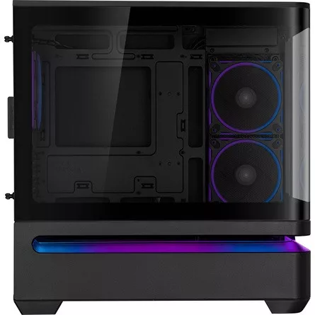 Asus Prime AP202 ARGB táp nélküli ablakos MT Mini Tower számítógépház fekete
