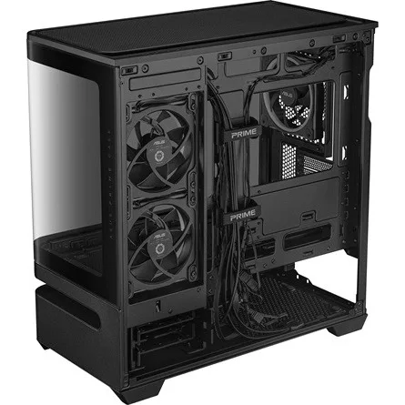 Asus Prime AP202 ARGB táp nélküli ablakos MT Mini Tower számítógépház fekete