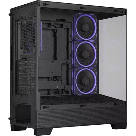 Asus A31 Plus táp nélküli ablakos Mid Tower számítógépház fekete