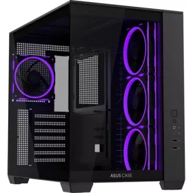   Asus A32 Plus táp nélküli ablakos Mid Tower számítógépház fekete