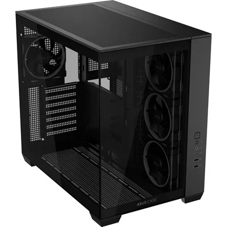 Asus A32 Plus táp nélküli ablakos Mid Tower számítógépház fekete