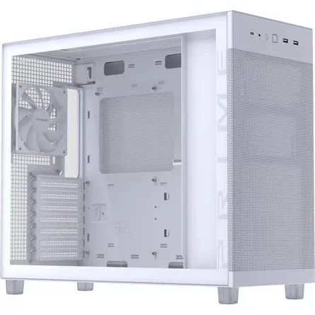 Asus Prime AP303 Tempered Glass táp nélküli ablakos Mid Tower számítógépház fehér
