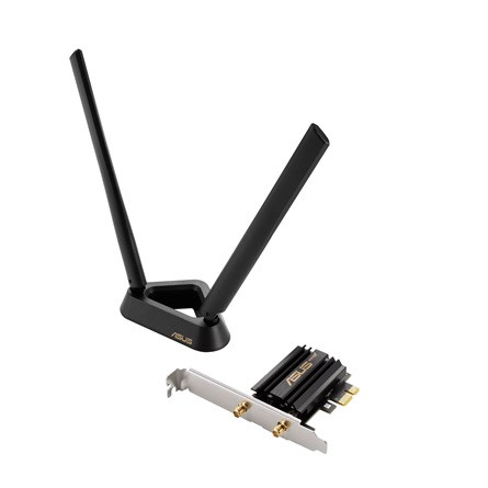 Asus PCE-AXE59BT AXE5400 5,4Gb/s PCIe x1 Dual-Band Wi-Fi Bluetooth hálózati adapter low profile BT5.2