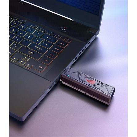 Asus ROG USB-BE92 BE6500 6,5Gb/s USB-A Tri-Band Wi-Fi gaming hálózati adapter