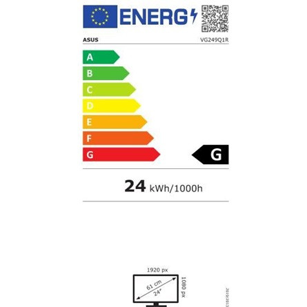 Asus TUF Gaming VG249Q1R 23.8" IPS LED gaming monitor fekete 165Hz FreeSync Premium