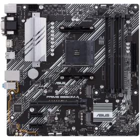  ASUS PRIME B550M-A/CSM AM4 mATX MB - AMD B550 4xDIMM DDR4 2xM.2 4xSATA PCIe 4.0 1Gb Ethernet 1xD-SUB 1xDVI-D 1xHDMI with Aura Sync RGB headers support