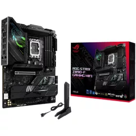  ASUS ROG STRIX Z890-F GAMING WIFI LGA1851 ATX gaming MB - Intel Z890 4xDIMM DDR5 5xM.2 4xSATA PCIe 5.0 2.5Gb Ethernet WiFi 7 + Bluetooth 1xDisplayPort 1xHDMI 2xIntel Thunderbolt 4 ports (USB T...