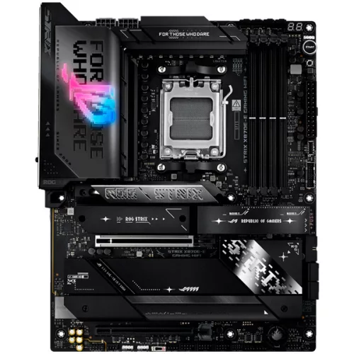 ASUS ROG STRIX X870E-E GAMING WIFI AM5 ATX gaming MB - AMD X870E 4xDIMM DDR5 5xM.2 4xSATA PCIe 5.0 5Gb Ethernet WiFi 7 + Bluetooth 1xHDMI 2xUSB4 40Gbps ports (USB Type-C) with Aura Sync
