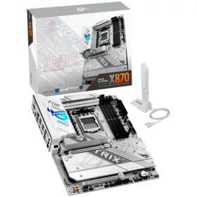   ASUS ROG STRIX X870-A GAMING WIFI AM5 ATX gaming MB - AMD X870 4xDIMM DDR5 4xM.2 2xSATA PCIe 5.0 2.5Gb Ethernet WiFi 7 + Bluetooth 1xDisplayPort 1xHDMI 2xUSB4 40Gbps ports (USB Type-C) with Au...