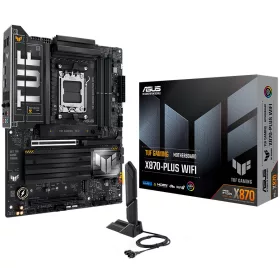   ASUS TUF GAMING X870-PLUS WIFI AM5 ATX gaming MB - AMD X870 4xDIMM DDR5 4xM.2 2xSATA PCIe 5.0 2.5Gb Ethernet WiFi 7 + Bluetooth 1xHDMI 2xUSB4 40Gbps ports (USB Type-C) with Aura Sync