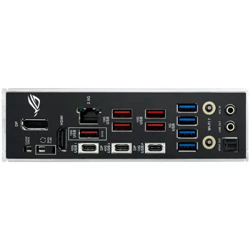 ASUS ROG STRIX X870-F GAMING WIFI AM5 ATX gaming MB - AMD X870 4xDIMM DDR5 4xM.2 2xSATA PCIe 5.0 2.5Gb Ethernet WiFi 7 + Bluetooth 1xDisplayPort 1xHDMI 2xUSB4 40Gbps ports (USB Type-C) with Au...