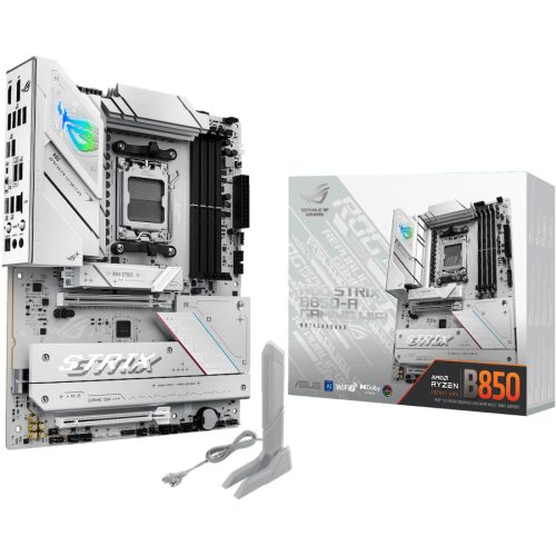ASUS ROG STRIX B850-A GAMING WIFI AM5 ATX gaming MB - AMD B850 4xDIMM DDR5 4xM.2 2xSATA PCIe 5.0 2.5Gb Ethernet WiFi 7 + Bluetooth 1xDisplayPort 1xHDMI with Aura Sync