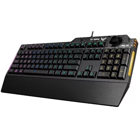 Asus TUF Gaming K1 USB cseppálló magyar gaming billentyűzet fekete