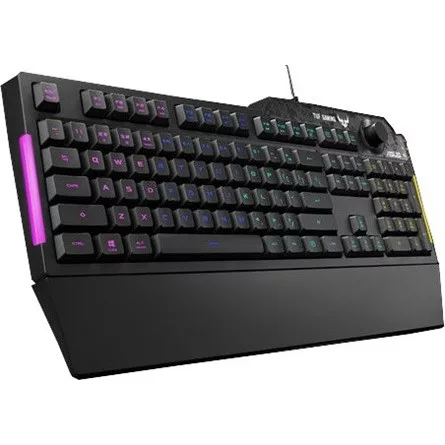 Asus TUF Gaming K1 USB cseppálló magyar gaming billentyűzet fekete
