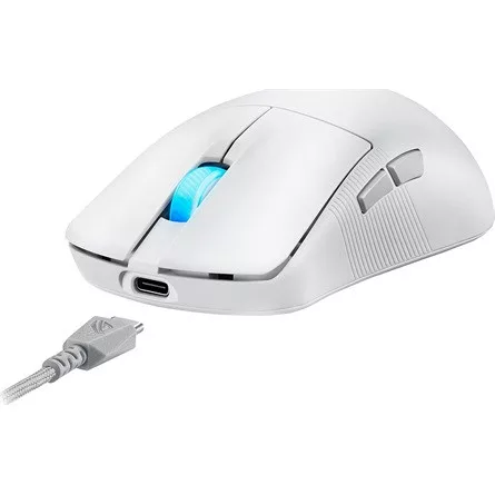 Asus ROG Harpe Ace Mini optikai USB / Bluetooth / vezeték nélküli gaming egér fehér (Moonlight White)