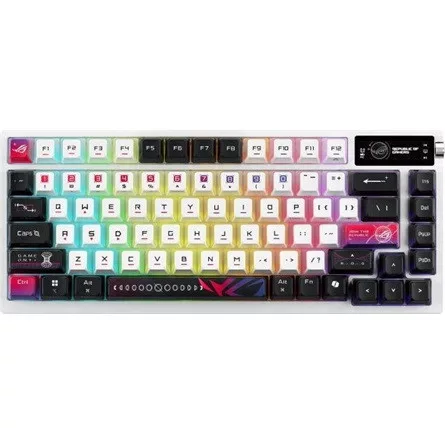 Asus ROG Azoth X Bluetooth / vezeték nélküli angol gaming ROG NX V2 Snow mechanikus billentyűzet fehér-fekete