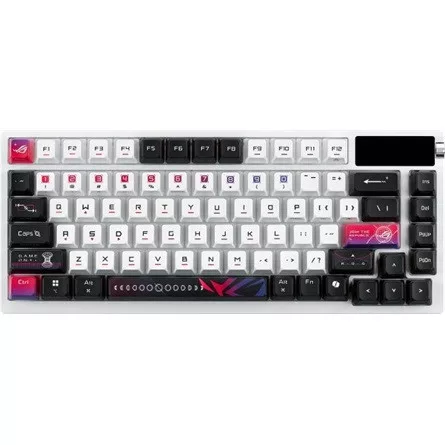 Asus ROG Azoth X Bluetooth / vezeték nélküli angol gaming ROG NX V2 Snow mechanikus billentyűzet fehér-fekete