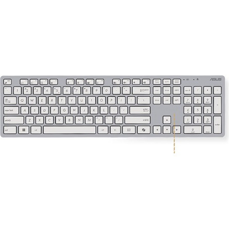 Asus W5000 vezeték nélküli magyar membrán billentyűzet + egér szürke-fehér