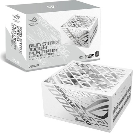 Asus ROG-STRIX-1000P-GAMING-WHITE ATX desktop tápegység 1000W 80+ Platinum BOX