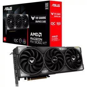   ASUS Video Card AMD TUF Gaming Radeon RX 9060 XT OC Edition 16GB GDDR6 (TUF-RX9060XT-O16G-GAMING) VGA, PCIe 5.0, 1xHDMI 2.1b, 2xDisplayPort 2.1a