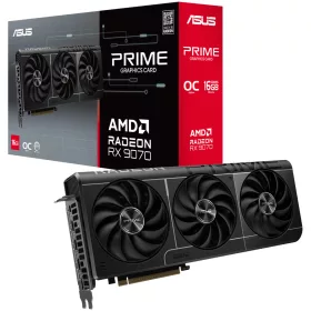   ASUS Video Card AMD Prime Radeon RX 9070 OC Edition 16GB GDDR6 (PRIME-RX9070-O16G) VGA, PCIe 5.0, 1xHDMI 2.1b, 3xDisplayPort 2.1a