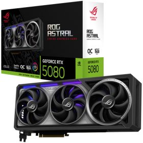   ASUS Video Card NVidia ROG Astral GeForce RTX 5080 OC Edition 16GB GDDR7 (ROG-ASTRAL-RTX5080-O16G-GAMING) VGA, PCIe 5.0, 2xHDMI 2.1b, 3xDisplayPort 2.1b