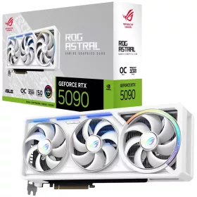   ASUS Video Card NVidia ROG Astral GeForce RTX 5090 White OC Edition 32GB GDDR7 (ROG-ASTRAL-RTX5090-O32G-WHITE) VGA, PCIe 5.0, 2xHDMI 2.1b, 3xDisplayPort 2.1b