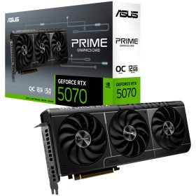   ASUS Video Card NVidia Prime GeForce RTX 5070 OC Edition 12GB GDDR7 (PRIME-RTX5070-O12G) VGA, PCIe 5.0, 1xHDMI 2.1b, 3xDisplayPort 2.1b
