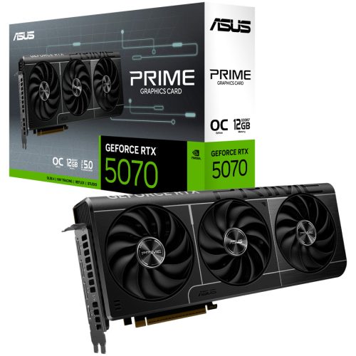 ASUS Video Card NVidia Prime GeForce RTX 5070 OC Edition 12GB GDDR7 (PRIME-RTX5070-O12G) VGA, PCIe 5.0, 1xHDMI 2.1b, 3xDisplayPort 2.1b