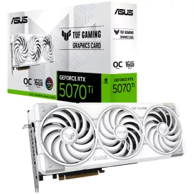   ASUS [TUF-RTX5070TI-O16G-WHITE-GAMING] ASUS TUF Gaming GeForce RTX 5070 Ti White OC Edition 16GB GDDR7 256-bit 2x HDMI 3x DP