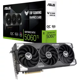   ASUS Video Card NVidia  [TUF-RTX5060TI-O16G-GAMING] ASUS TUF Gaming GeForce RTX 5060 Ti OC Edition 16GB GDDR7 128-bit HDMI 3x DP