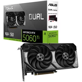   ASUS Video Card NVidia Dual GeForce RTX 5060 Ti OC Edition 16GB GDDR7 (DUAL-RTX5060TI-O16G) VGA, PCIe 5.0, 1xHDMI 2.1b, 3xDisplayPort 2.1b